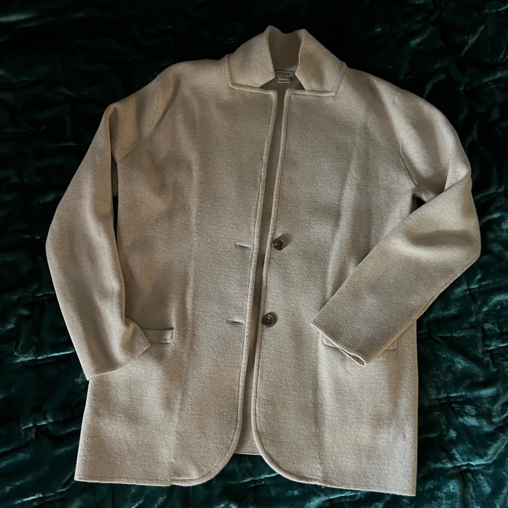 J.Crew Sweater Blazer — Heather Khaki